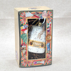 Inge Glas French Chevre Goat Cheese German Glass Christmas Ornament New in Box
